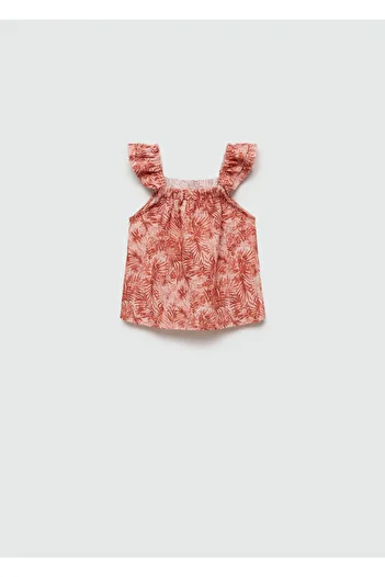 MANGO Woman Salmon Color Blouse for Baby Girl 67097914