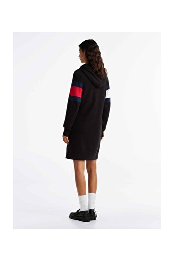 Tommy Hilfiger Dámské mikinové šaty Tjw s kapucí – prodlužovací střih