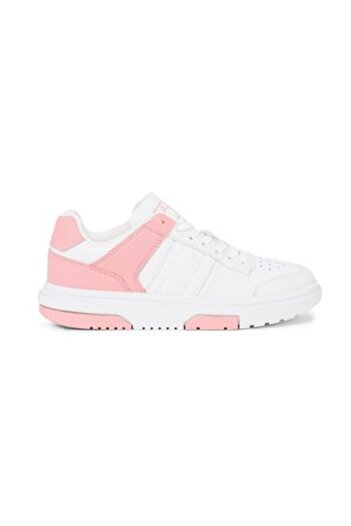Tommy Hilfiger Beyaz - Pembe Kadın Sneaker EN0EN02475TIC