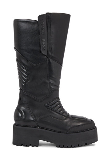 Tommy Jeans Kozačky nad kolena Black Adults
