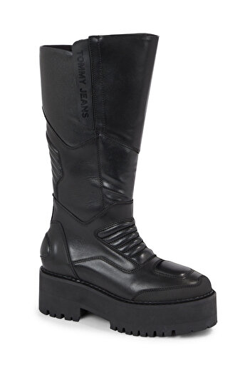 Tommy Jeans Kozačky nad kolena Black Adults