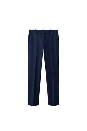 MANGO Women's Shiny Blue Trousers 47150258