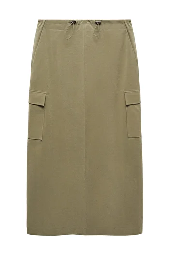 MANGO Woman Midi-skirt with cargo pockets