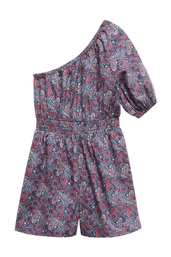 MANGO Kids Paisley-print asymmetrical jumpsuit