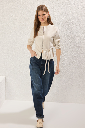 Trendyol Collection Ecru Regular Fit Twoss25Mo00043 Coat