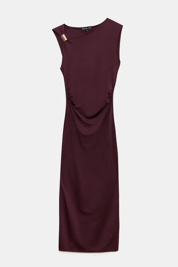 No Matter What Metal Appliqued Body Fitted Dress