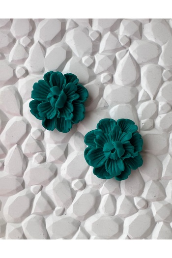 ACCESSORY Green Flower Earrings Polymer Clay Earrings