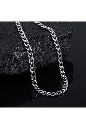 Choice 18inch(45cm) Silver Color High Quality Classic Cuban Link Chain Smooth Necklace Fashion Jewelry Gift