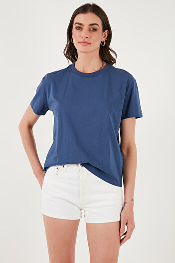 Lela Μπλουζάκι από βαμβακερό Oversize Fit Crew Neck T SHIRT 5866097