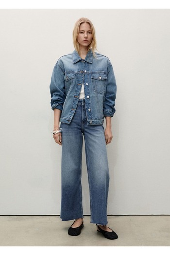 MANGO Woman Culotte Jean kalhoty Catherin s vysokým pasem