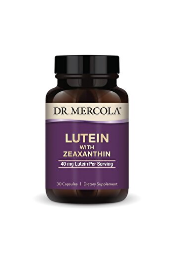 Dr Mercola Lutein with Zeaxanthin, 30 Capsules, 40 mg Per Serving, Supports Vision & Cognitive Health, Non-GMO