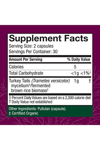 Host Defense Turkey Tail Capsules - Digestive & Immune Support - Mushroom Supplement - 60 Capsules
