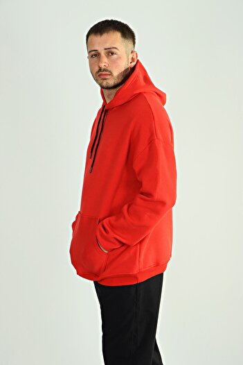 eg38 Tmb 3 Ip Raised Hooded Sweat 24 Red