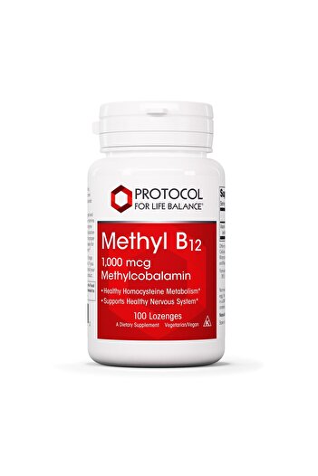 Protocol For Life Balance Methyl B12 1000mcg - Supports Brain & Nervous System - Vegan, Kosher, Halal - 100 Lozenges
