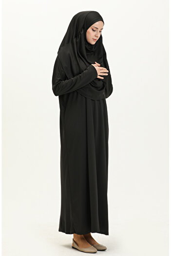sefamerve One Piece 1712-05 Black Prayer Dress