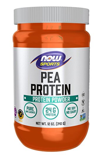Now Foods Sports Nutrition, Pea Protein 24 g, Easily Digested, Unflavored Powder, 12-Ounce
