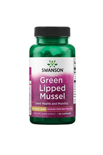 SWANSON Green Lipped Mussel Freeze-Dried - NZ Joint, Heart & Digestive Support - 60 Caps, 500mg