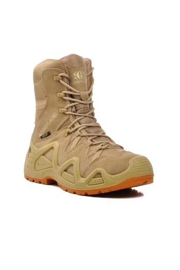 Scootland 18218 Men's Leather Lace-Up Military Boots
