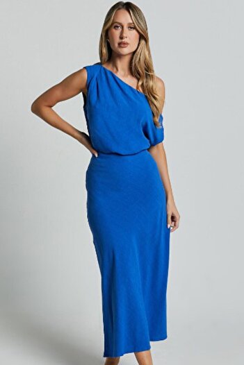 Madmext Indigo Off Shoulder Dress Mg2349