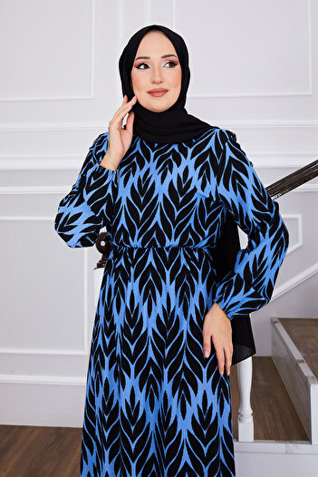 EBRUTESETTÜR Rochie Hijab înfășurată cu model de palmier