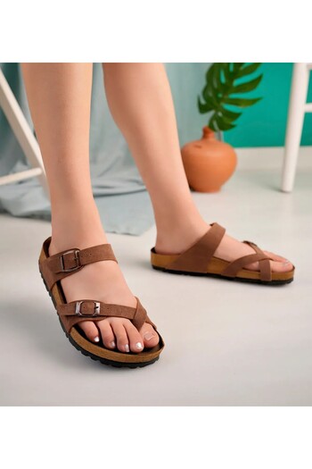 WOSSE Flip Flop Wooden Sole Slippers