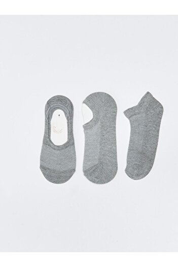 LC Waikiki Women's Plain Ballerinas and Booties Socks 3 Pack (W2)