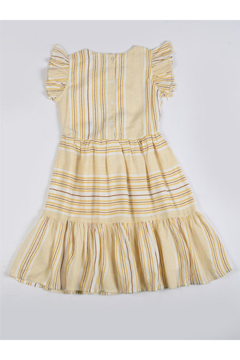 Bella Moda By Styli Striped Button Detail Dress