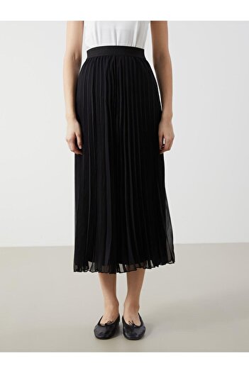 LC Waikiki Women's Pleated Skirt with Elastic Waist