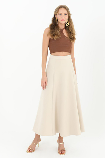 REMSA Beige A-Line Skirt 18201