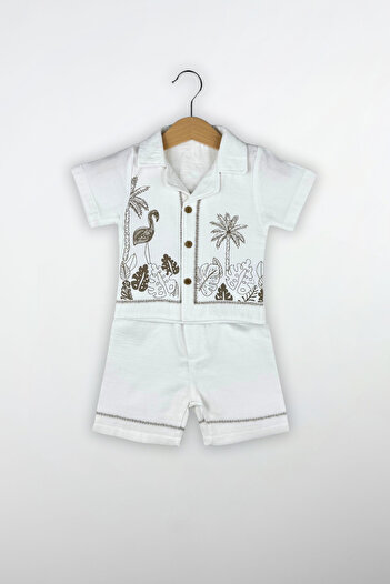 Globaby Summer Themed 2-Piece Men's Set