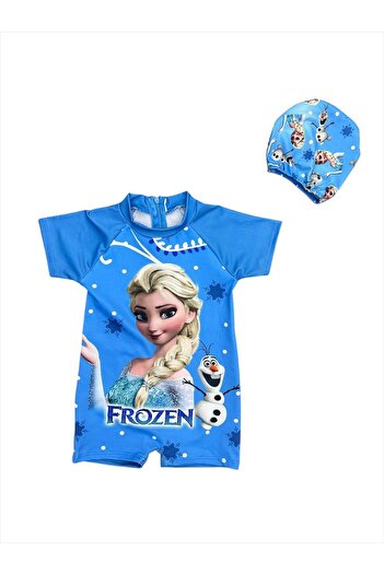 Arya Nisa Kids Set de costum de baie pentru fetiță, cu imprimeu Frozen