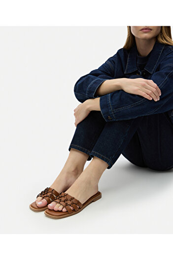 İpekyol Knitted Textured Slippers