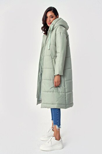 Modayakamoz 5120 Hooded Long Puffer Coat - Mint Mint Women's / Girls' Coat Puffer Winter