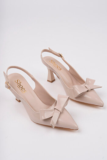 meyra'nın ayakkabıları Women's Skin Big Bow Stylish Heeled Shoes