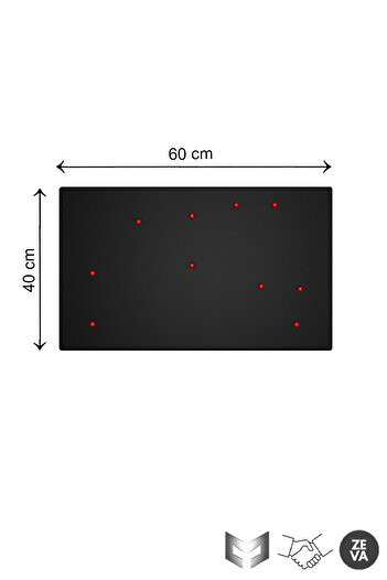 YİĞİT METAL Mıknatıslı Pano Siyah Ofis/Çalışma Odası İçin Mıknatıs Hediyeli Metal Magnet Hatıra Panosu 60x40cm