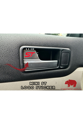 TEARNOW Focus Fiesta Mondeo Courier St Compatible Mini Sticker - Bright Red