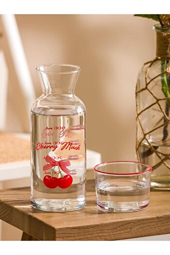 LC Waikiki Cherry Printed Glass Jug - 700 ml