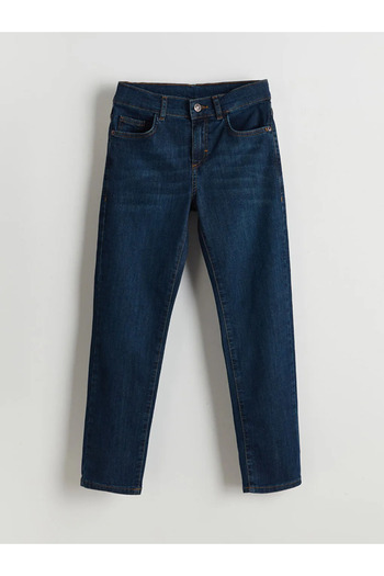 LC Waikiki LCW Kids Siyah Beli Ayarlanabilir Lastikli Erkek Çocuk Jean Pantolon