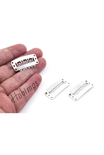 Hobimos 5 Pieces 33mm White Baby Snap Buckle Apparatus, Hairpiece Buckle, Wig Buckle