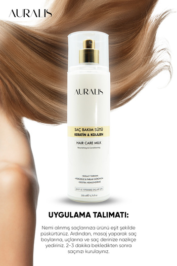Auralis Besleyici, Güçlendirici Ve Onarıcı Saç Bakım Sütü Keratin & Kolajen 200 ml