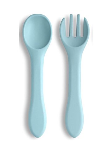 Ranüş Home Silicone Baby Feeding Set Baby Food Spoon and Fork