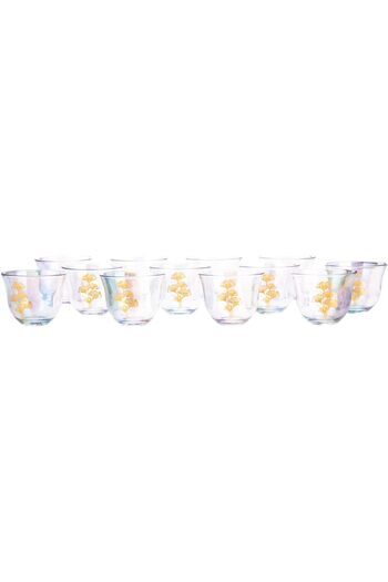 AKDC Velvet Glass Cawa Cup 12Pcs L(6CM) XW(6CM) XH(5CM) transparent