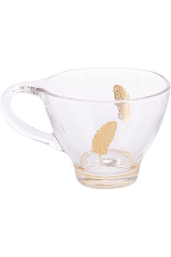 AKDC Velvet Karak Tea Glass L(9CM) XW(9CM) XH(7CM) Transparent