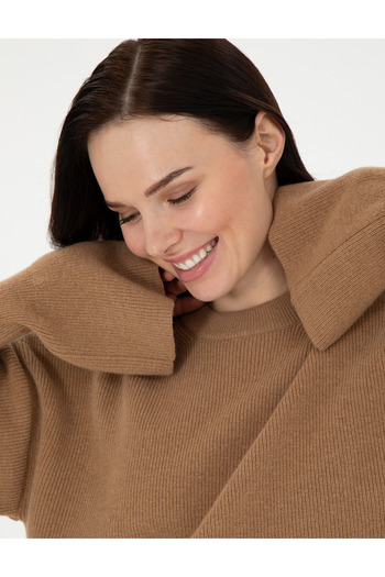 Pierre Cardin Camel Regular Fit Wool Sweater 50296484 -Vr015