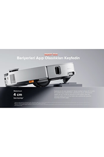 Roborock Saros 10 Akıllı Robot Süpürge Beyaz