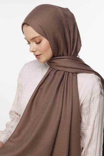 VALORSCARF Labyrinth Pattern Shawl - Almond