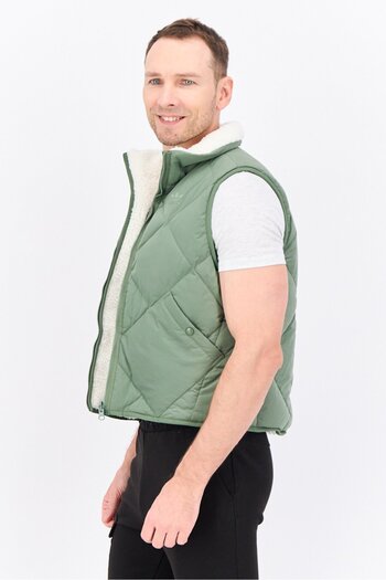 adidas Men Sportswear Fit Outdoor Puffer Vest, Green