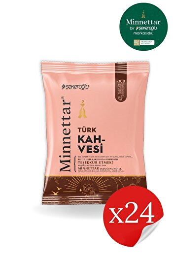 Şekeroğlu Minnettar Türk Kahvesi 24 x 100 Gr ( 24 Paket )