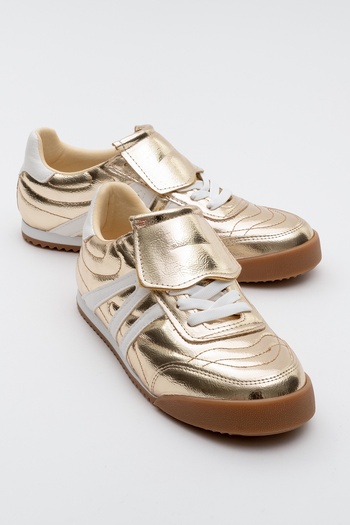 LuviShoes Bri̇a Gold Women's Sports Shoes