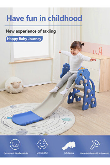 KidLe 2 in 1 Children's Slide Kids Slide with Basketball Hoop